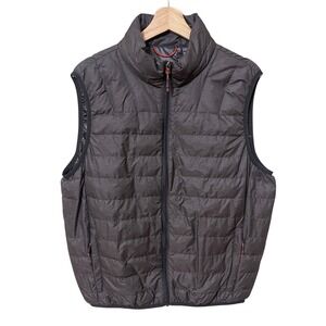 Hawke & Co Sport Performance Down Nylon Puffer Vest Men Medium Gray Lightweight